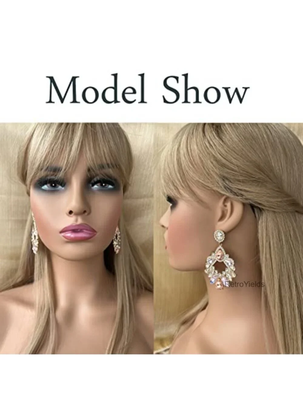 Large Crystal Chandelier Drop Dangle Earrings Rhinestone Bridal Prom Jewelry